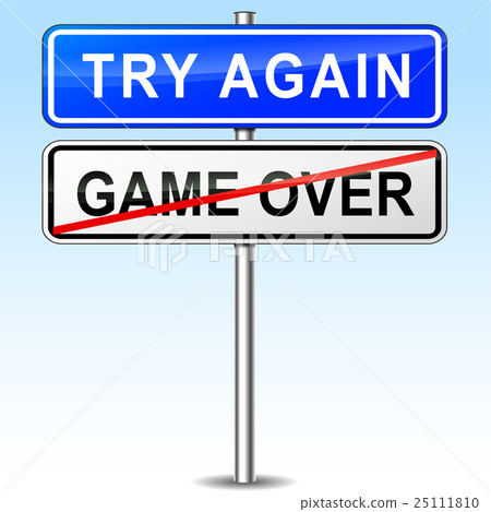 try again road sign 25111810