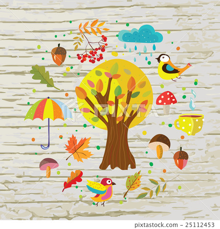 Autumn template background with nature 25112453