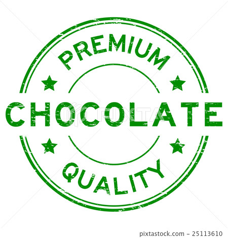 Grunge premium quality chocolate rubber stamp - Stock Illustration ...