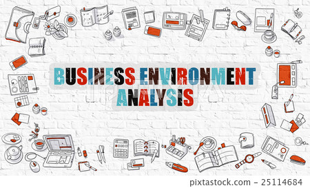 Multicolor Business Environment Analysis on White 25114684