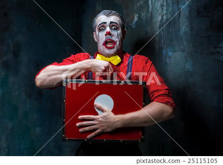 Terrible crazy clown and Halloween theme Terrible crazy clown and Halloween theme 25115105