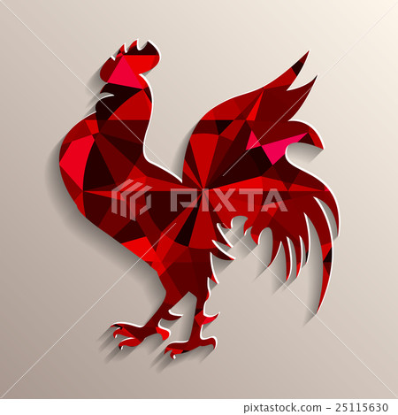 Red rooster as symbol of 2017 Red rooster as symbol of 2017 25115630
