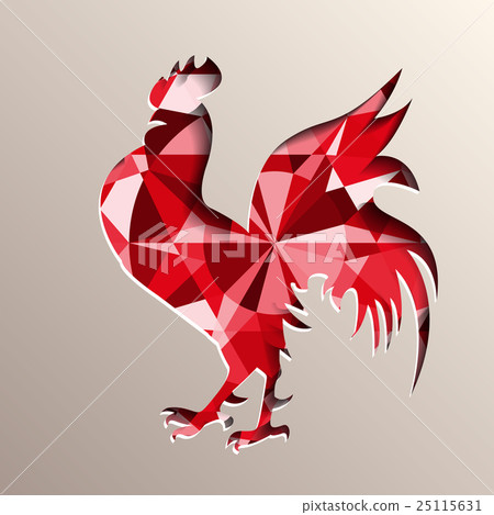 Red rooster as symbol of 2017 25115631