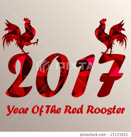 Red rooster as symbol of 2017 Red rooster as symbol of 2017 25115632