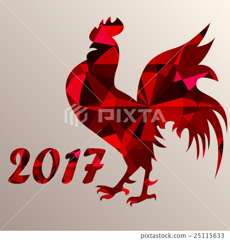 Red rooster as symbol of 2017 Red rooster as symbol of 2017 25115633