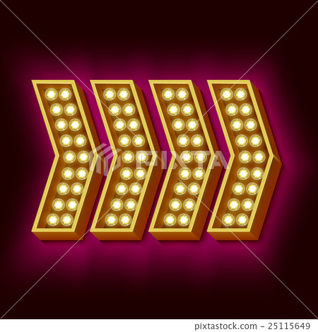 Volume retro arrow with lights Volume retro arrow with lights 25115649