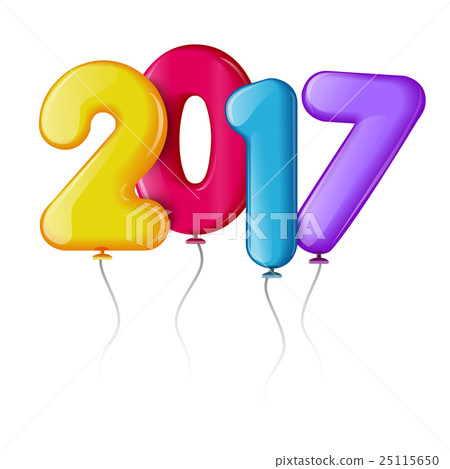 Merry Christmas and Happy New Year 2017 background 25115650