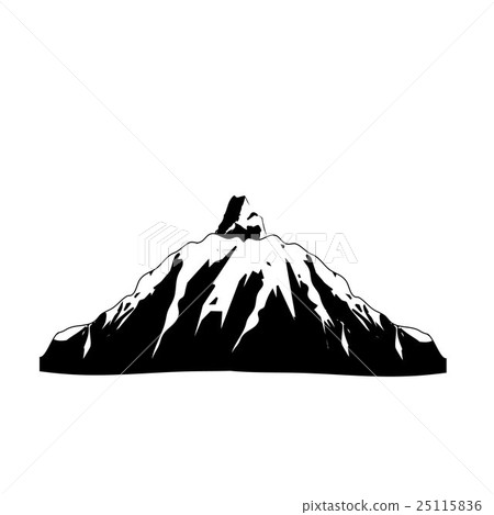 Mountain Icon on White Background 25115836