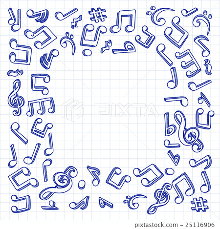 Music notes. Vector illustration. 25116906
