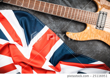 Electric guitar on grey background Electric guitar on grey background 25116951