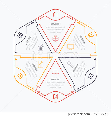 Thin line infographic element Thin line infographic element 25117243
