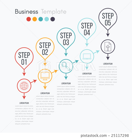 Thin line infographic element 25117298