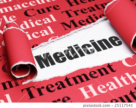 Medicine concept: black text Medicine under the 25117543