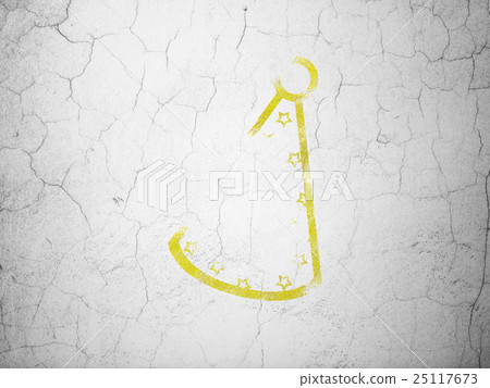 Holiday concept: Party Hat on wall background Holiday concept: Party Hat on wall background 25117673