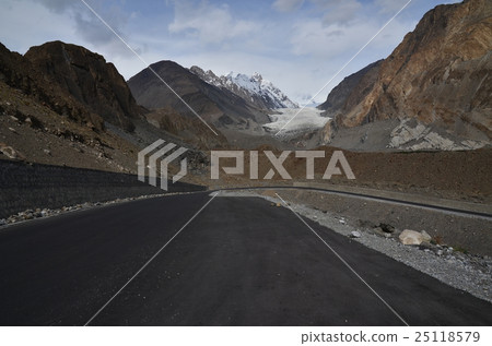 Passa glacier seen from Paso village Karakoram Highway in Pakistan 25118579