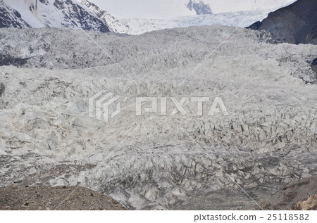 Passa glacier seen from Paso village Karakoram Highway in Pakistan 25118582