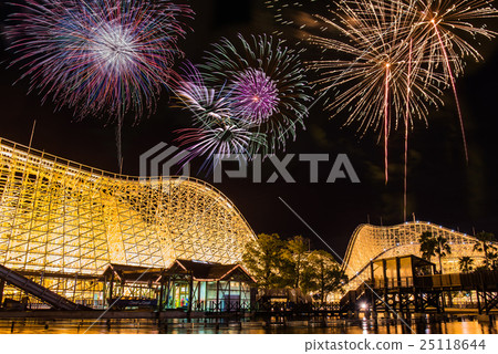 Fireworks comparative light synthesis of Mie Prefecture Nagashima Sparland Fireworks comparative light synthesis of Mie Prefecture Nagashima Sparland 25118644