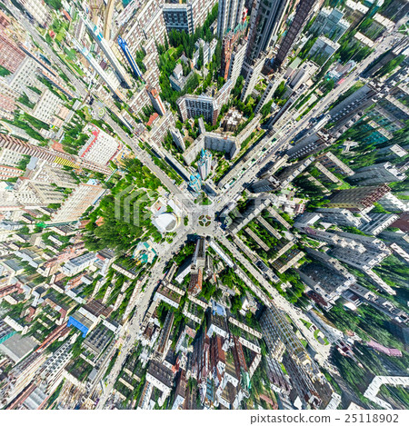 Aerial city view. Urban landscape. Copter shot Aerial city view. Urban landscape. Copter shot 25118902