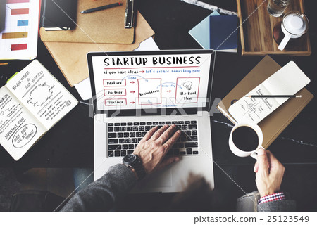 Startup Business Plan Brainstorming Graphic Concept 25123549