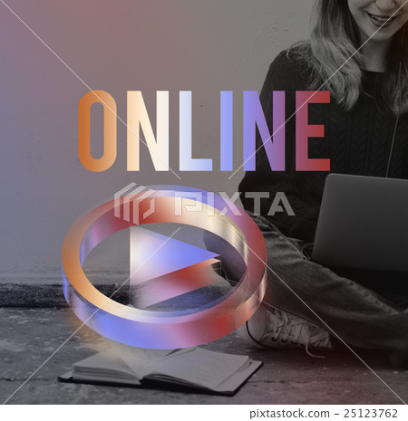 Digital Music Streaming Online Entertainment Media Concept Digital Music Streaming Online Entertainment Media Concept 25123762