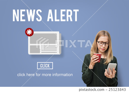 News Alert Newsletter Announcement Daily Concept 25123843