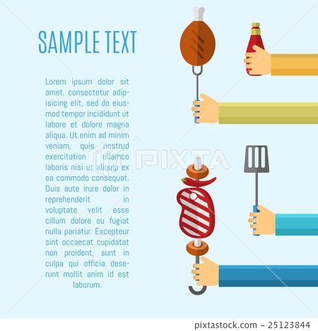 Barbecue grill poster, design template. 25123844