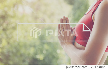Yoga Exercise Posing Flexible Concept 25123884