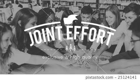 Joint Effort Corporate Collaboration Teamwork Partnership Concept Joint Effort Corporate Collaboration Teamwork Partnership Concept 25124141