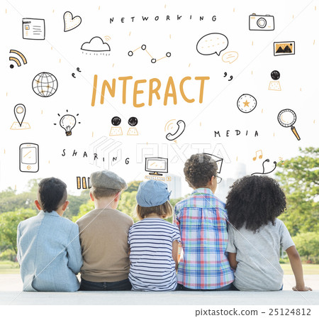 Networking Media Sharing Icons Graphic Concept 25124812