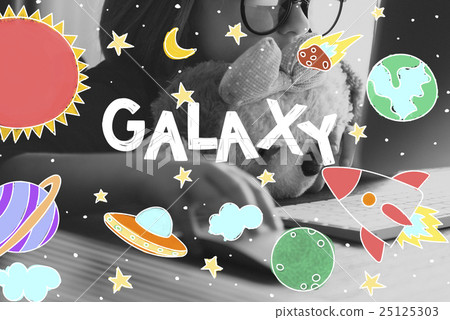 Outer Space Icons Drawing Graphics Concept 25125303