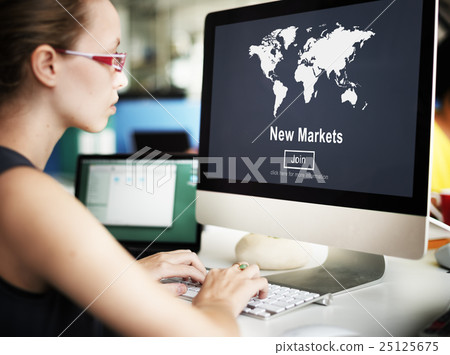 New Markets Commerce Selling Global Business Marketing Concept 25125675