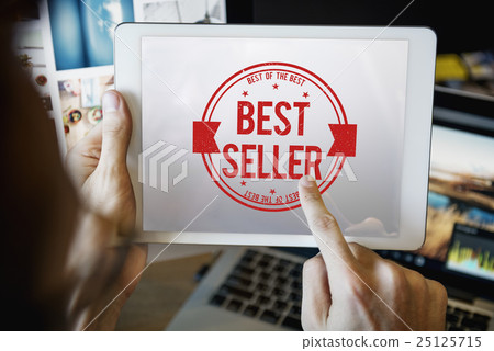 Best Seller Certificate Stamp Concept 25125715