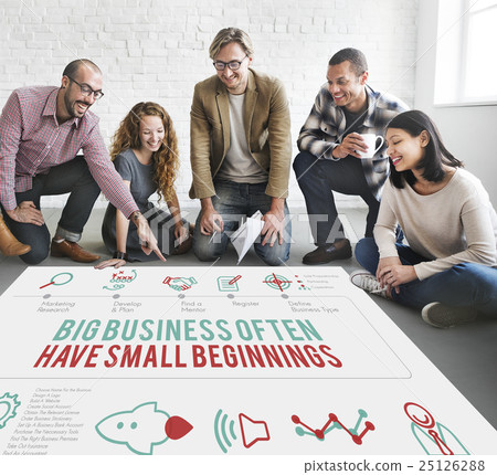 Begin Big Business First Opening Start-up Growth Concept 25126288