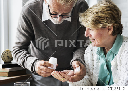 Husband Taked Care Wife Health Medical Concept 25127142