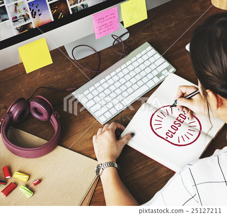 Closed Done Finished Sealed Unavailable Graphic Concept Closed Done Finished Sealed Unavailable Graphic Concept 25127211