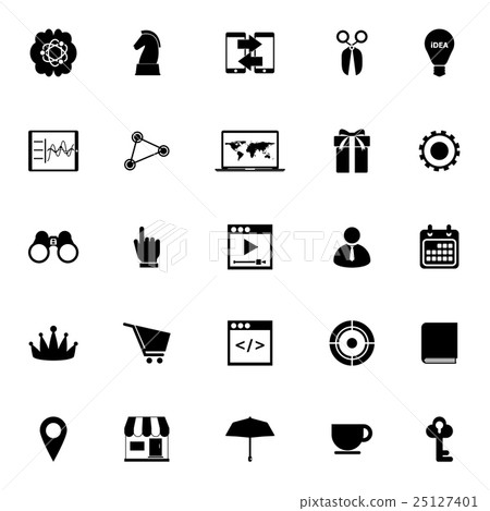 Business plan icons on white background - Stock Illustration [25127401 ...