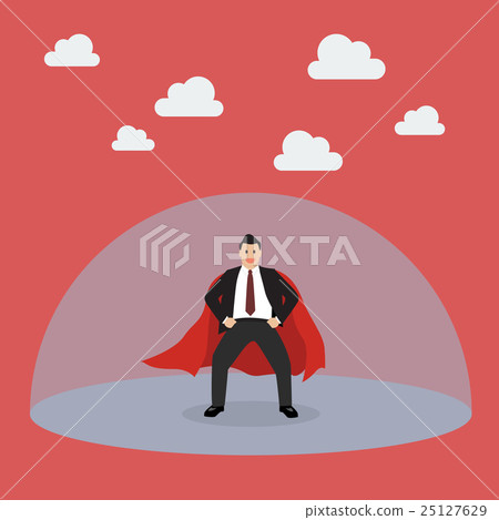 Businessman superhero with protection power 25127629