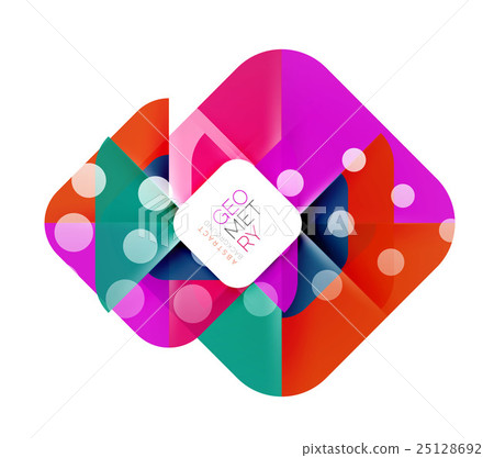 Square banner geometric template 25128692