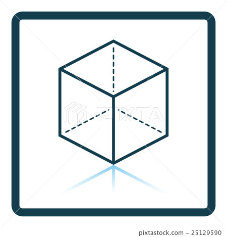 Cube with projection icon-插圖素材 [25129590] - PIXTA圖庫