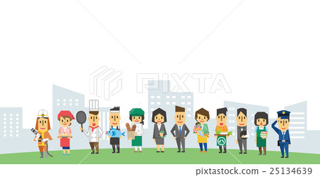 Working people [Flat human series] 25134639