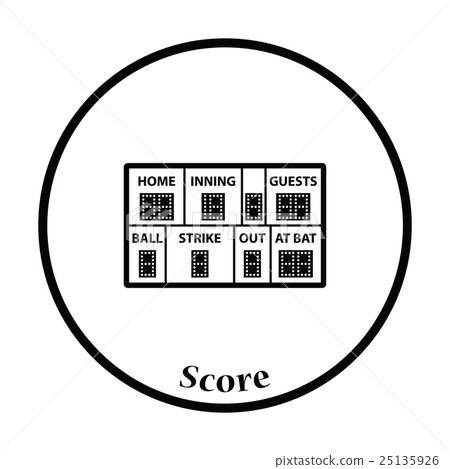 Baseball scoreboard icon 25135926