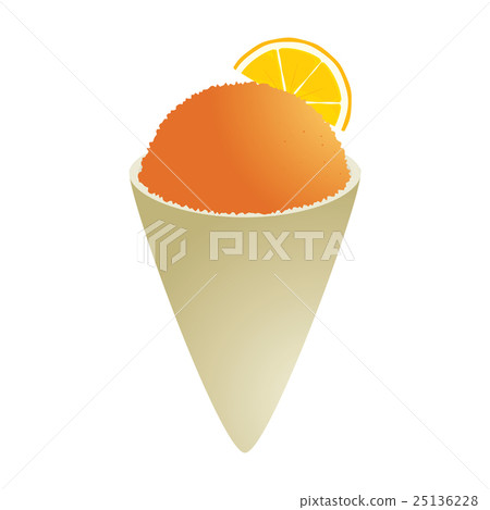 Orange snowcone 25136228