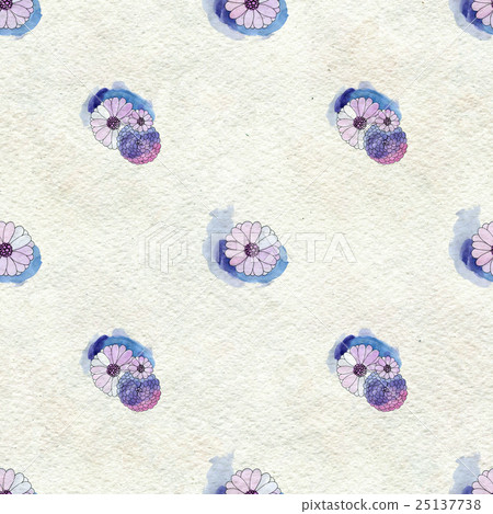 Seamless floral pattern with daisy flowers - Stock Illustration ...