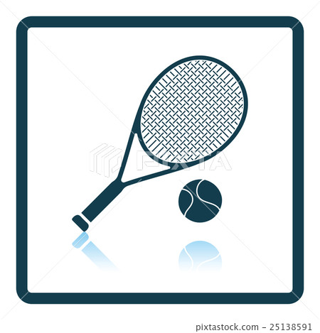 Icon of Tennis rocket and ball - Stock Illustration [25138591] - PIXTA
