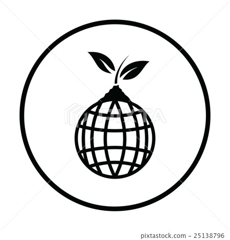 Planet with sprout icon Planet with sprout icon 25138796