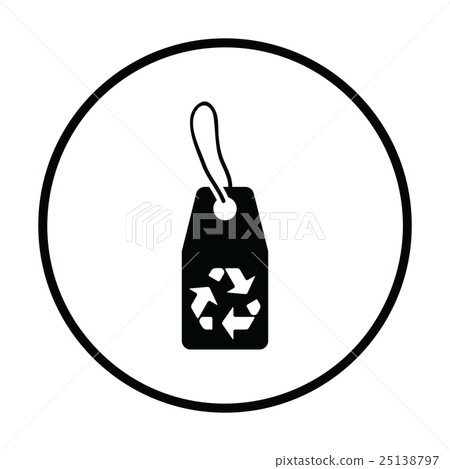 Tag with recycle sign icon Tag with recycle sign icon 25138797