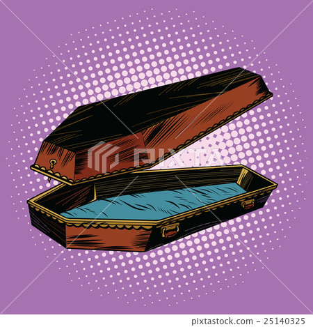 antique wooden coffin is open antique wooden coffin is open 25140325