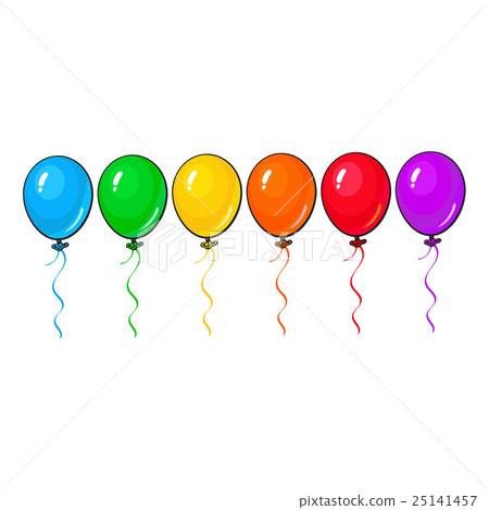 Set of colorful balloons isolated on white 25141457