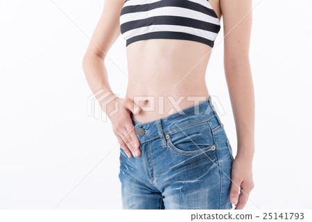 年輕的女士,肚子神清氣爽 年輕的女士,肚子神清氣爽 25141793