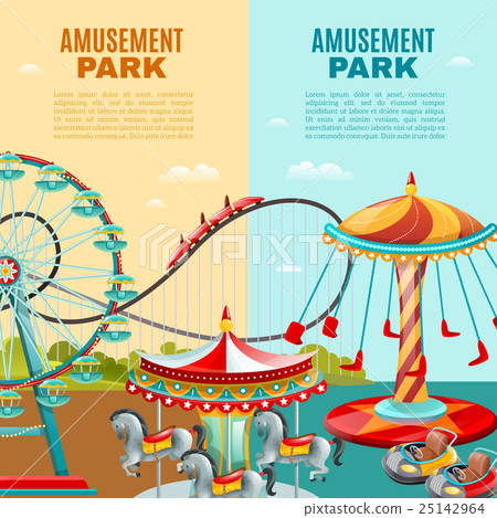 Amusement Park Vertical Banners Amusement Park Vertical Banners 25142964